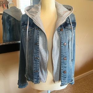 Removable Hooded Denim jacket